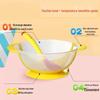 Temperature-Sensitive Baby Tableware Set: Suction Bowl, Soft Spoon, and Fork for Newborns