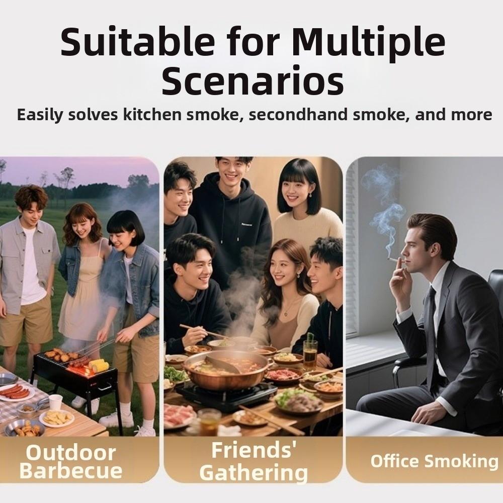 Adjustable Angles Desktop Range Hood Space-Saving Cooking Fume Extractor  Household Use