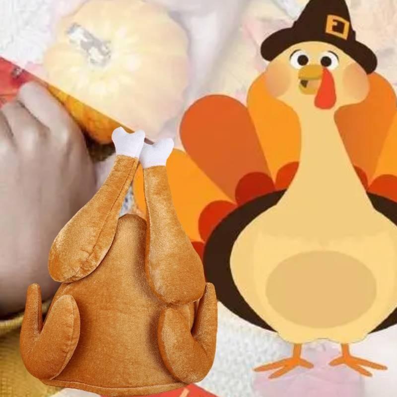 Drumstick Thanksgiving Hat Turkey Hat Amusing Celebratory Entertainment Sponge