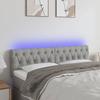 VidaXL LED Headboard Bedroom Furniture Double Bed Accessory Head of Bed Frame Interior Light Grey 3121946