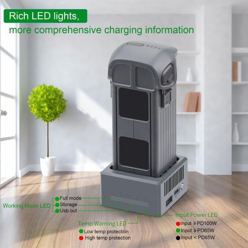 Fast Speed Drones Battery Chargers With Smartests Protections for 4 Outdoor Photography Plastic