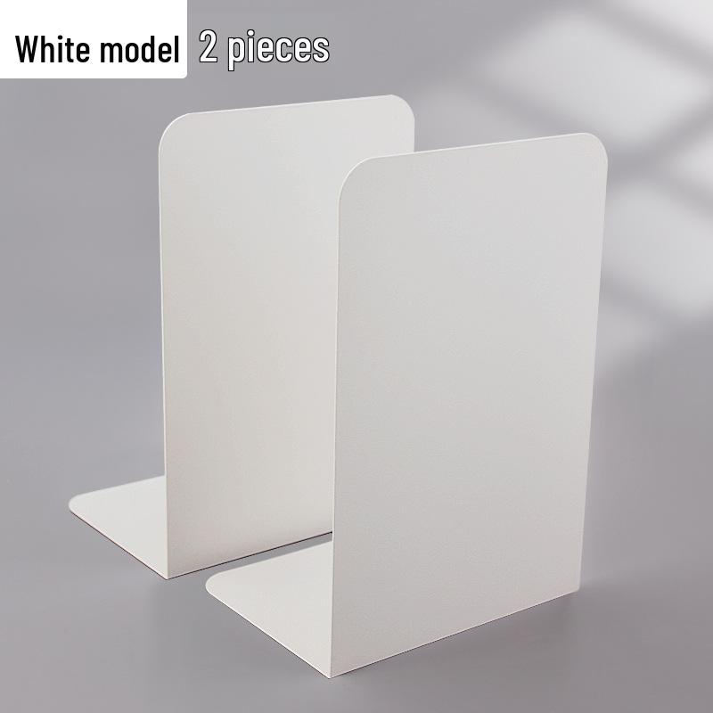 L-Shaped Metal Bookends for Students - Large Desktop Shelf Divider