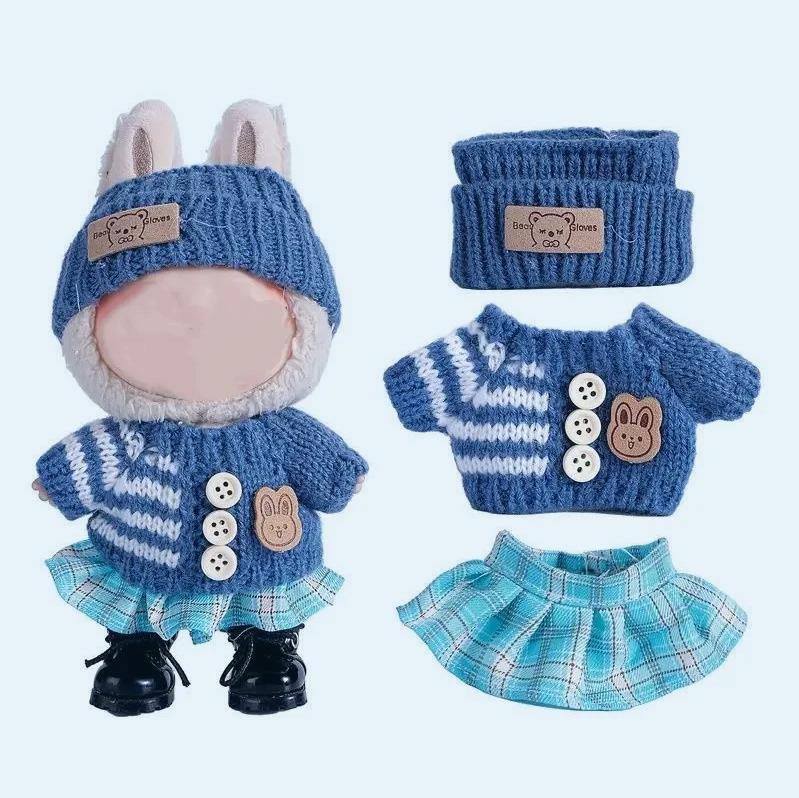 

Labubu doll clothes 17cm, Labubu doll dress set, doll clothing, small accessories, replacement outfits for action figures. One Size