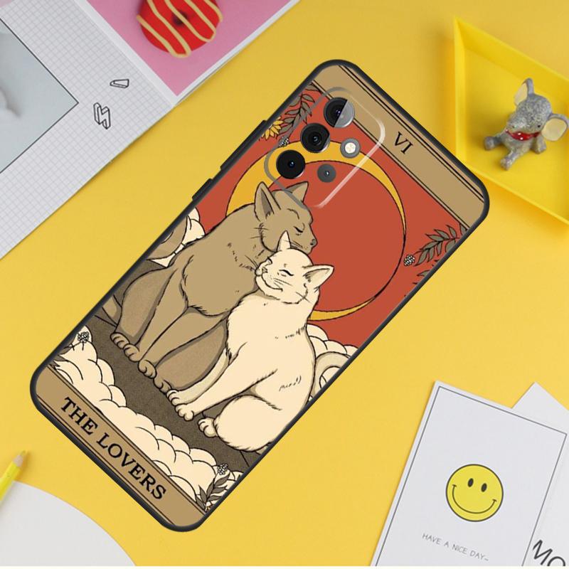 Cats Tarot Witchcraft Case For Samsung Galaxy A16 A26 A36 A56 A06 A55 A35 A15 A53 A32 A52 A33 A13 A14 A34 A54 A17