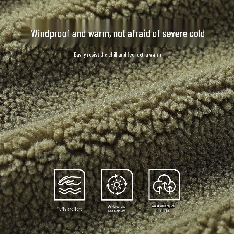 JEANSWEST LIFE Men's Winter Fleece-Lined Stand Collar Jacket