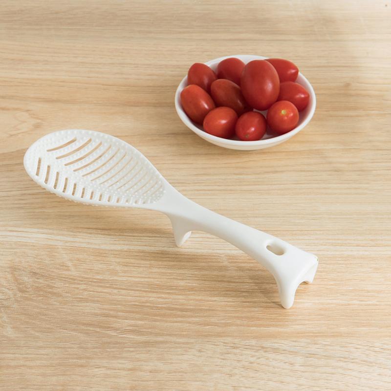 1pcs Hollow-out Rice Spoon Food Grade Heat Resistant Pp Creative Standing Type Non-stick Rice Spatula For Home