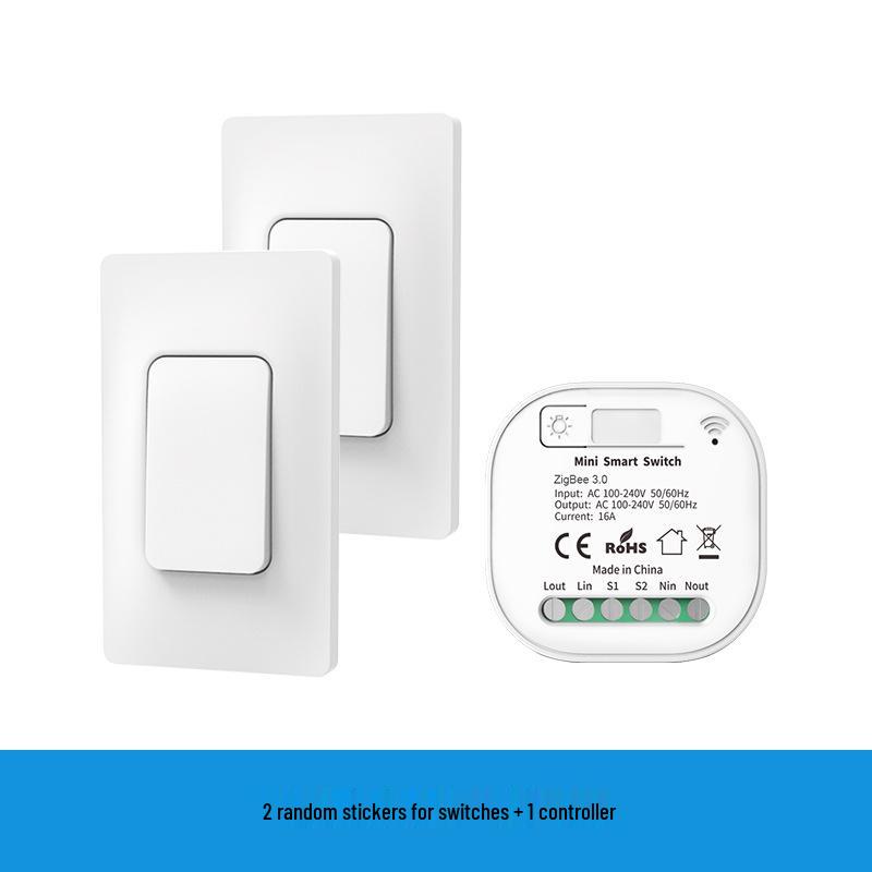 Graffiti Zigbee Alexa-Compatible Wireless Smart Switch with Voice Control, Timer, and Dual Control Functionality.
