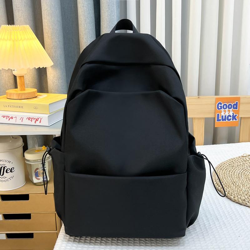 Schoolbag Japanese large-capacity junior high school schoolbag ins Korean version versatile solid color backpack high school student campus backpack