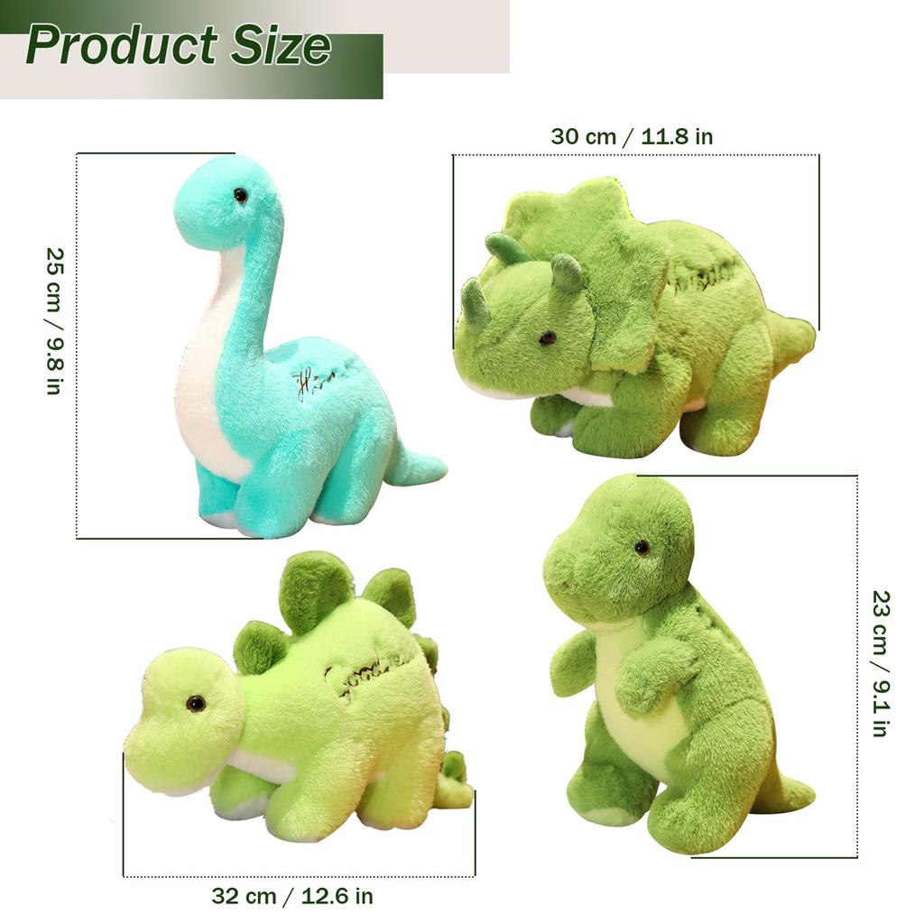 Lovely Dinosaur Triceratops Plush Toy Stuffed Animal Plushie Cute Tyrannosaurus Cotton Doll Soft Baby Hug Pillow Kids Boy Gift