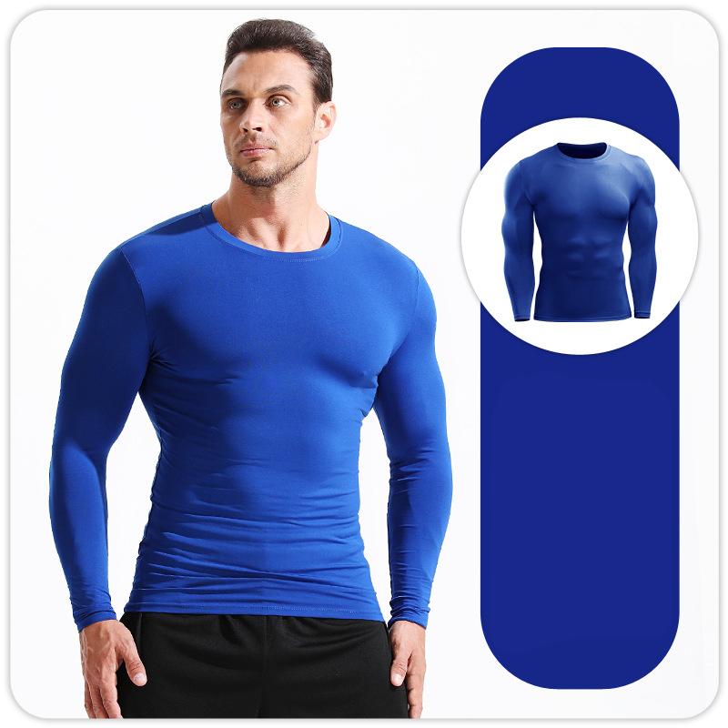 Herre treningsskjorter Basketball Sportsklær Løping Yoga Langermet T-skjorte Undertrøye Sykling Treningstopp S M L XL 2XL 3XL