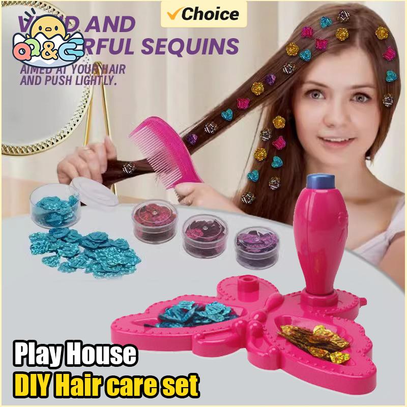 Giftfri Hårpaljett Laminator Magisk Blingbling Diamant Borrmaskin Leksak För Barn Klistermärke DIY Smyckesdekoration Tillbehör Gåvor