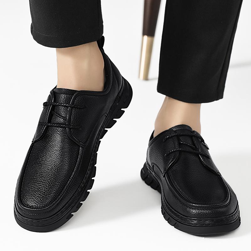 Business Men's Shoes Minimalist Versatile and Comfortable Style Formal Party Office Dad Black Shoes Quality New