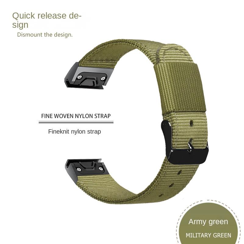 26 22 20MM Nylon Quick Release Watchband For Garmin Fenix 7X 7 6 6X Pro 5 5X/5XPlus 3 HR  Watch Canvas Strap Wrist Band Bracelet