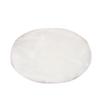Round Long-Pile Imitation Wool Yoga Mat for Living Room or Bedroom