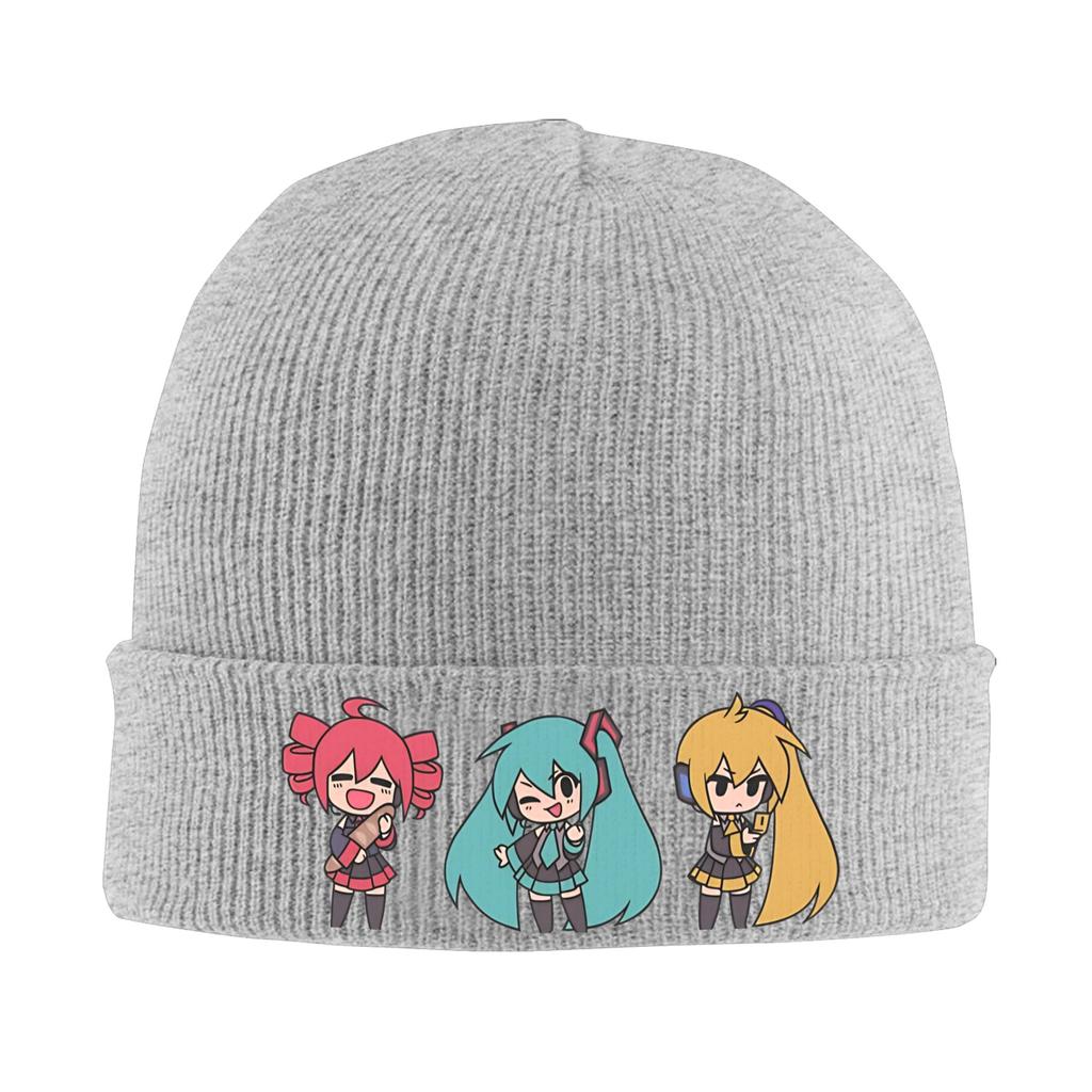 Triple Baka Kasane Teto  Beanie Hats  Bonnet Hats Unisex Adult Retro Hippie Knitting Hat Autumn Design Elastic Caps
