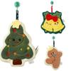 Adorable Christmas Hangable Absorbent Hand Towel - Thick Cartoon Washcloth for Bathroom and Kitchen