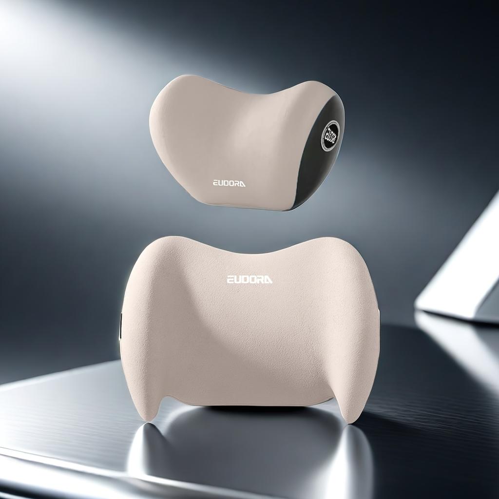 1 Set of 2 Ergonomic Car Seats 1 Headrest 1 Lumbar Pillow Support Combo Set Is Suitable for Various Models of Seats, Easy To Install, Ideal Gift