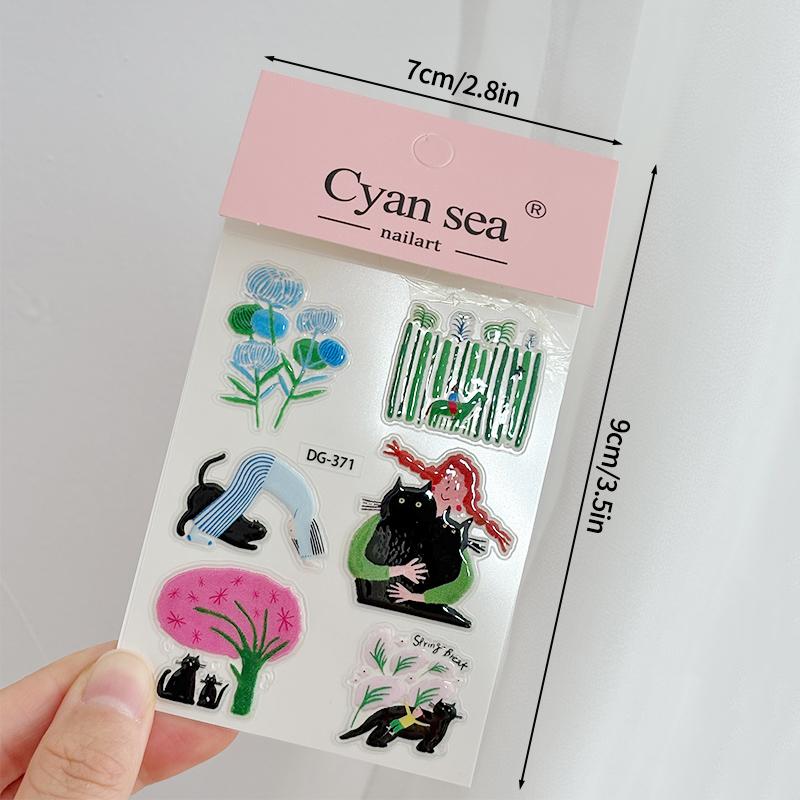 INS Phonecase Jelly Sticker Korean Style Journal Sticker DIY Mobile Phone Case Laptop Cartoon Stickers Waterproof Cute Decal