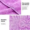 6 Colors Microfiber Solid Quickly Bowknot Wrap Towel Dry Hair Hat Hair Turban Head Wrap Hat Thickened Absorbent For Dry Hair Cap