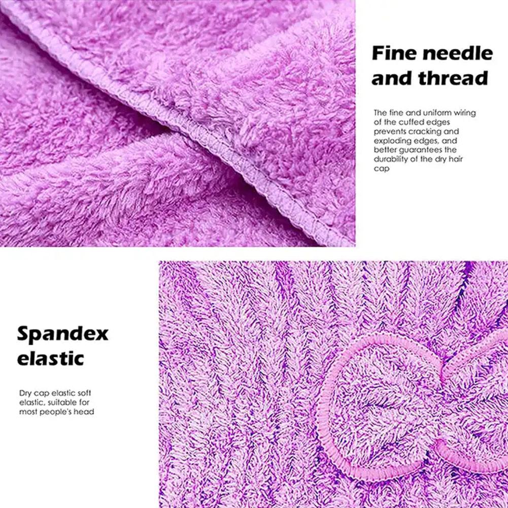 6 Colors Microfiber Solid Quickly Bowknot Wrap Towel Dry Hair Hat Hair Turban Head Wrap Hat Thickened Absorbent For Dry Hair Cap