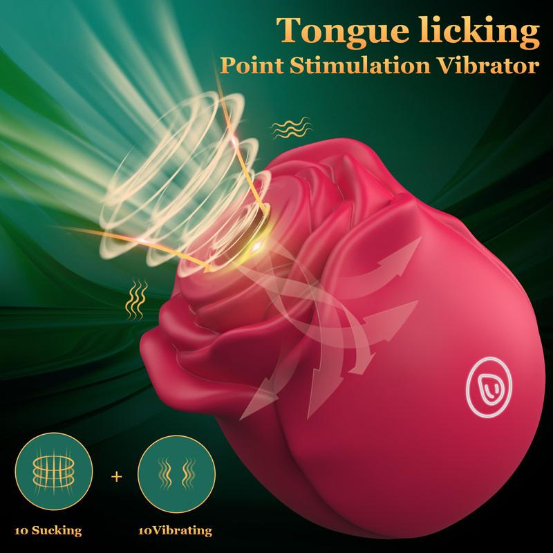 Powerful Vagina Sucking Vibrator Rose Toy for Women with Sucking Vibrating 20Modes Anal Sex Toy Clitoral GSpot Nipple Vibrator