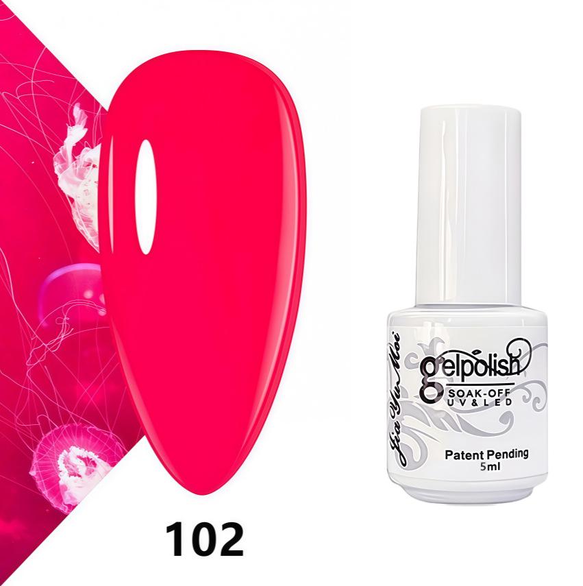GELPOLISH Nail Art Set: Base, Top Coat, Transparent & White Gel Polishes
