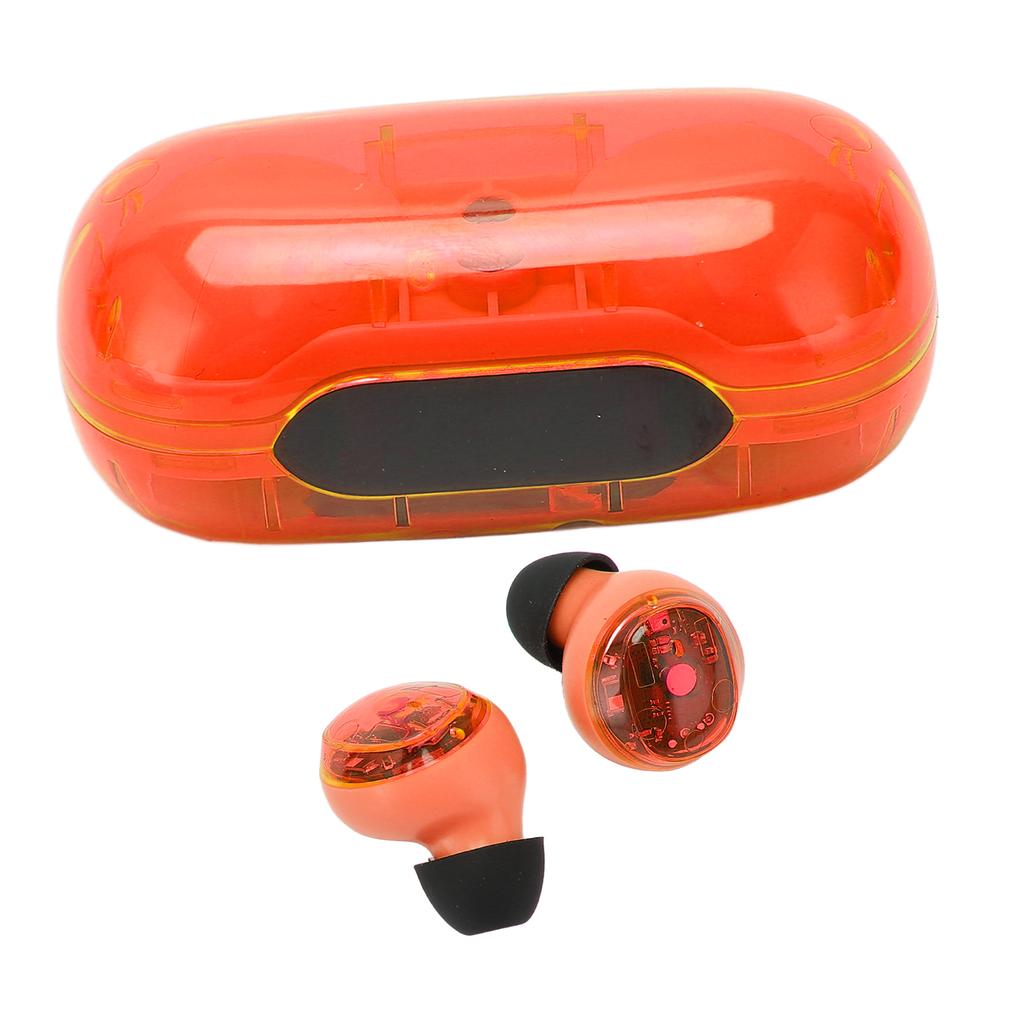 Bluetooth 5.2 Earbuds LED Digital Display Portable HiFi IPX5 Waterproof Wireless Earphones for Sports Music Red