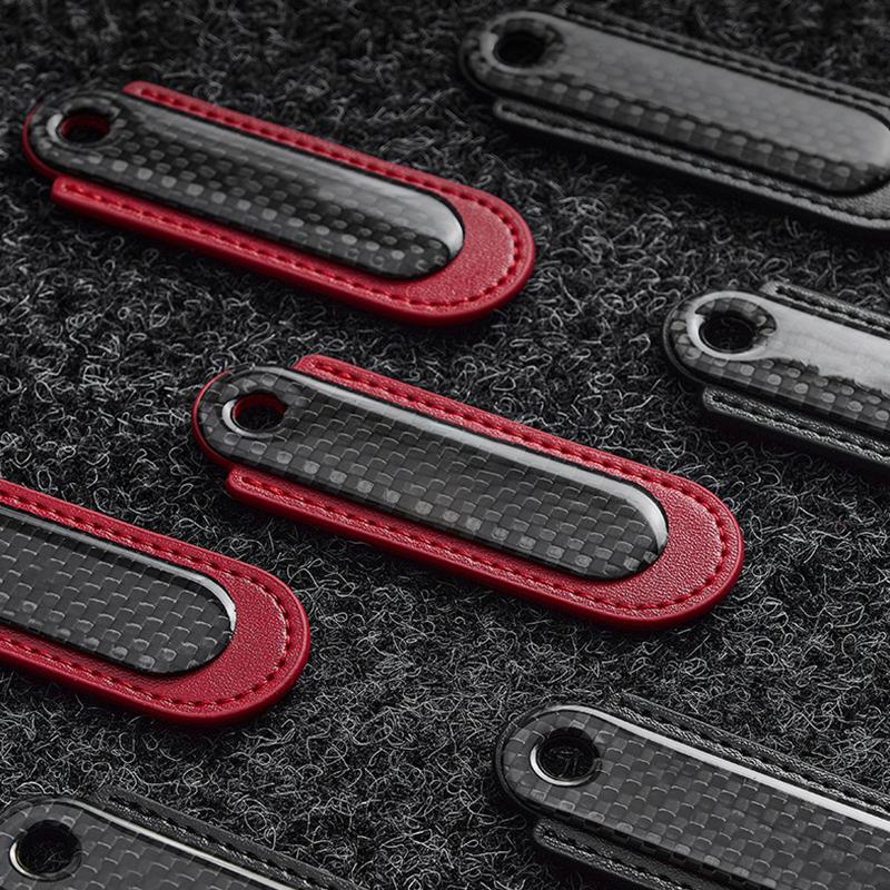 Kolfiber Bilnyckelring Emblem Nyckelhängare Nyckelring För Porsche Cayenne Panamera Macan 911 718 Taycan Boxster Cayman 918 Pajun