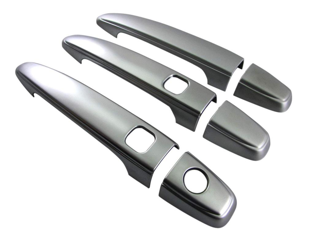 BRIGHTZ Door Handle Satin for Toyota Porte and 145 NSP 33092 Cover, Silver, 140, 141, [DHC-NOBU-374], NCP141, NCP145, NSP140, NSP141, NCP, P140, P141,
