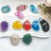Natural Agate Geode Polished Irregular Crystal Slice Stone With Hole DIY Pendant Mineral Home Decoration Healing Crystal