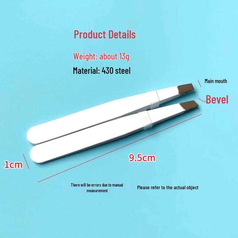 Stainless Steel Eyebrow & Beard Tweezers with Spray Paint Finish & Eyelash Curler