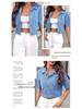Europäisch-Amerikanische Schlankmachende Jeansjacke - Damen Freizeit Sommer Kurzes Oberteil