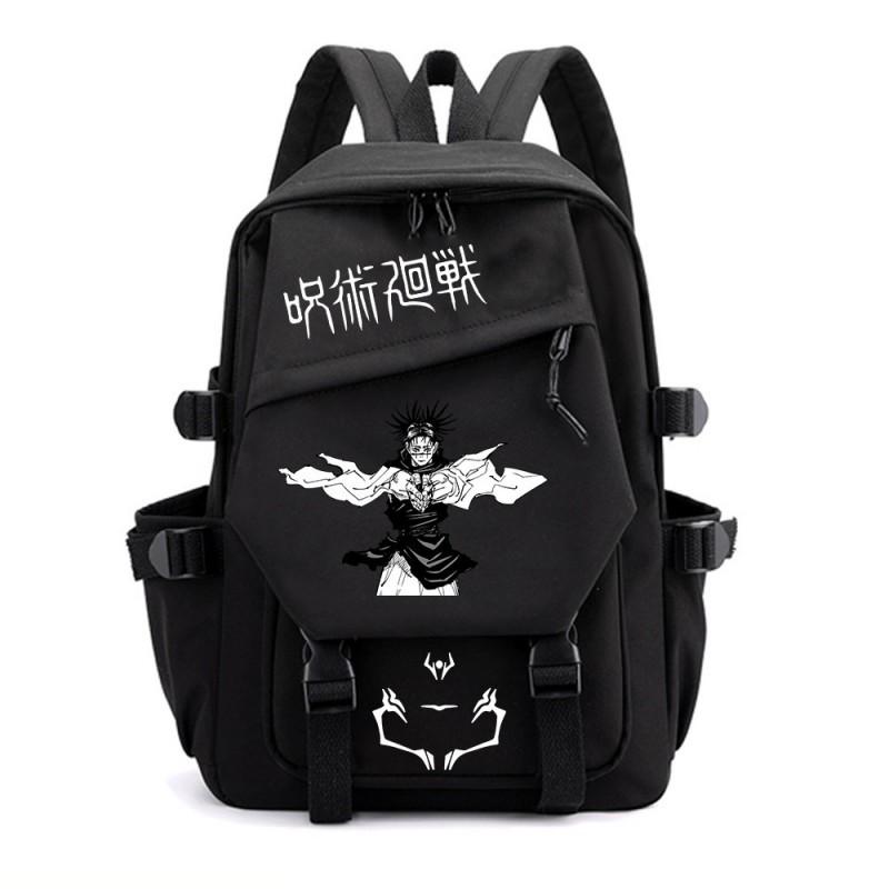 Jujutsu Kaisen Anime School Backpack Teens - Durable Nylon Dual-Strap Bag With Ergonomic Back Panel Unisex Campus Travel