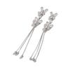 14K Real Gold Electroplating, French Light Luxury Zircon Butterfly Fringed Earrings, High-End Temperament, Daily Earrings For Women
