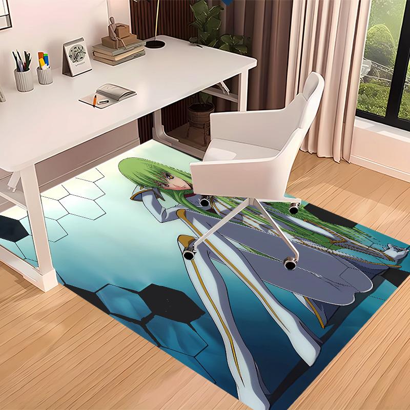 Anime Code Geass Printed Absorbent Washable Carpet,Non-Slip Bathroom Mats,Kitchen Rugs,Living Room Entrance,Camping Picnic Rugs