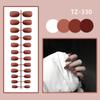 Wearable Short Round Head False Nails Detachable Press-on Nails New Solid Color Fake Nails  Women