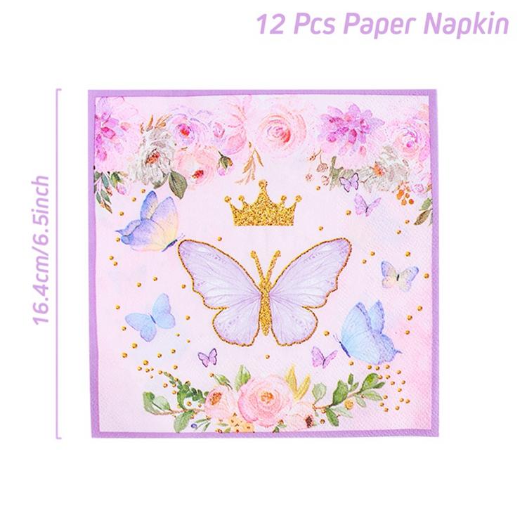 Butterfly Birthday Party Waterproof Tablecloth Spring Summer Outdoor Butterfly Party Table Decor Girl Birthday Party Supplies
