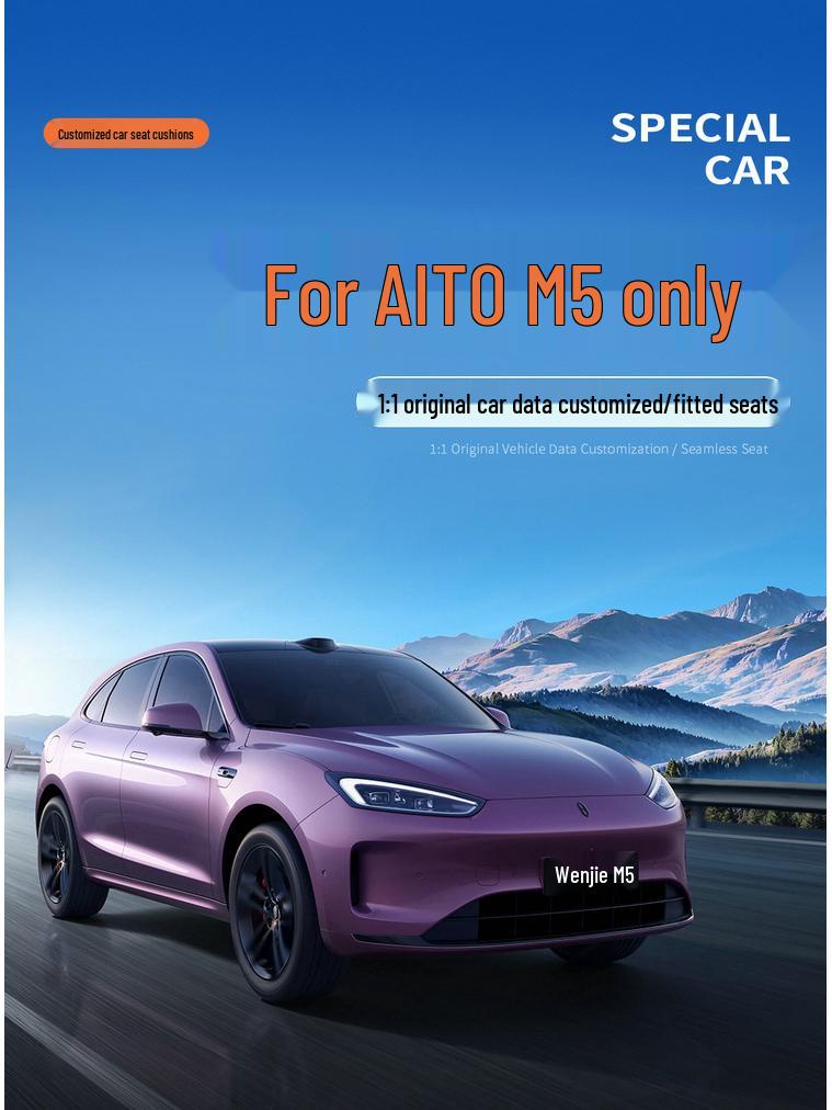 2025 Wenjie M5 Ganzjahres-Atmungsaktive Wildleder-Sitzkissen