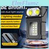 Mini Led Cob Portable Flashlight Ajustable Rotatable Magnetic Torch Usb Rechargable Outdoor Torch Camping Emergency Lantern