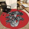 1pc Mushroom Eyes Office Round Area Rug,  Mat Suitable For Office, Under Office Chairs Bedroom Living Room Home Decor, Room Deco