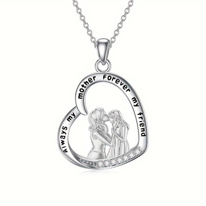 

2026 New Fashion Mother And Daughter Heart Pendant Necklace For Mom Mama Jewelry Birthday Gifts