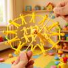 10PCS TPR Yellow Little Men Creative Smiley Emoji Stretch Fidget Toy, Foldable Soft Rubber Stress Relief Doll