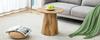 Round MDF Coffee Table, Natural Wood Look, 50 Cm Diameter, 48 Cm High, Wood-Effect Foil