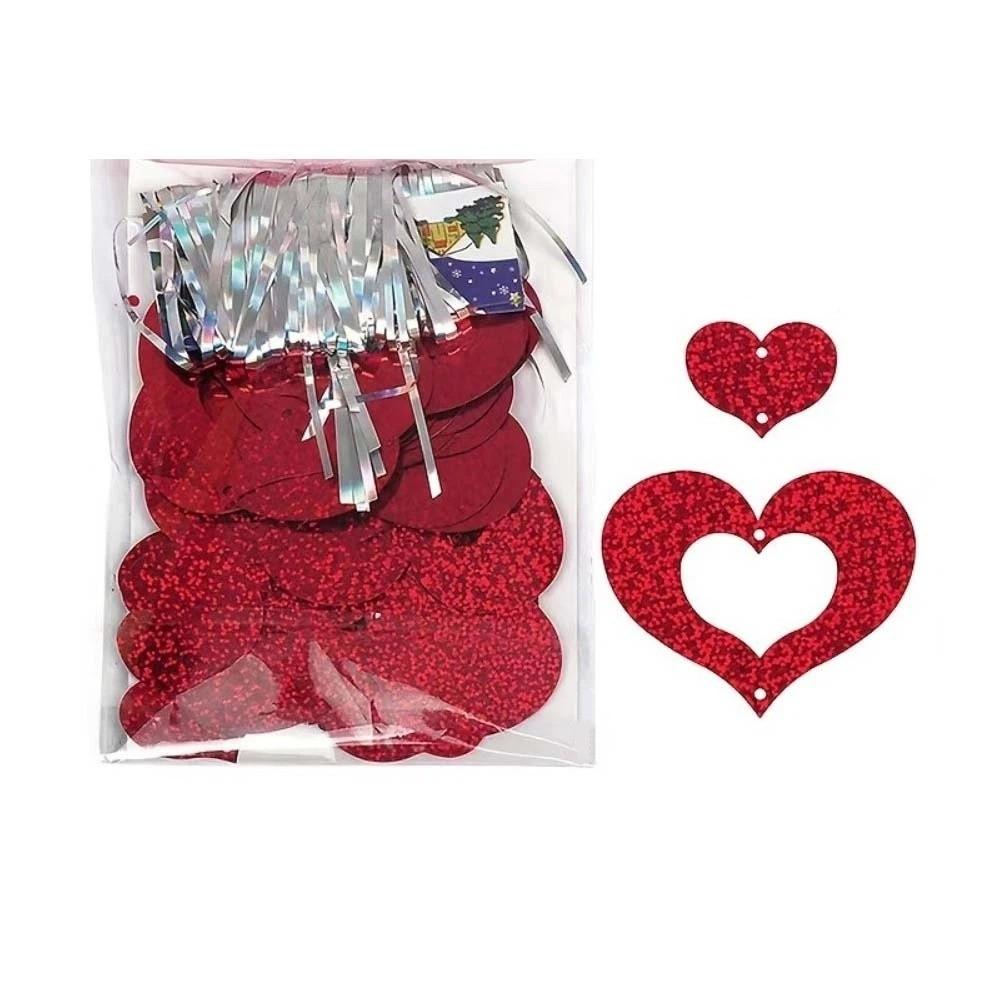Laser Sequin Valentine's Day Love Pulling DIY Love Heart Hanging Curtain  Couple Anniversary