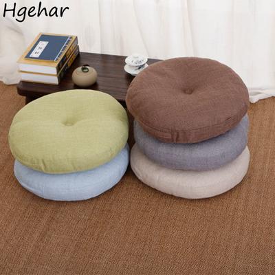 Runde Kissen Japanischer Stil Schlicht Modern Sitzkissen Abnehmbar Dickes Kissen Sofa Wohnzimmer Bürostühle Kissen Wurfkissen