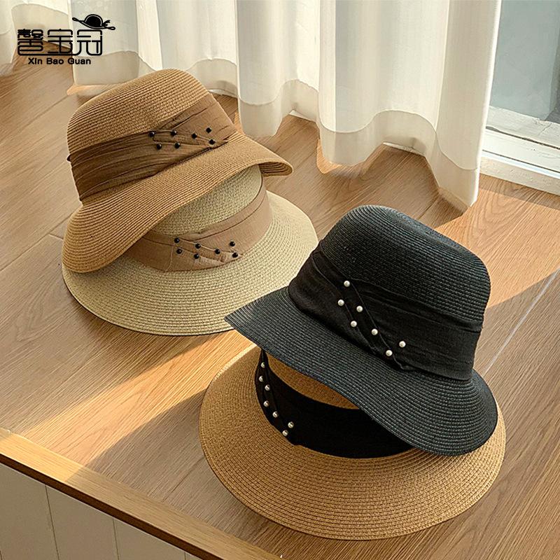 Summer Beach Sunscreen Sun Hat British Retro Straw Hat Premium Sun Hat Children's Top Hat