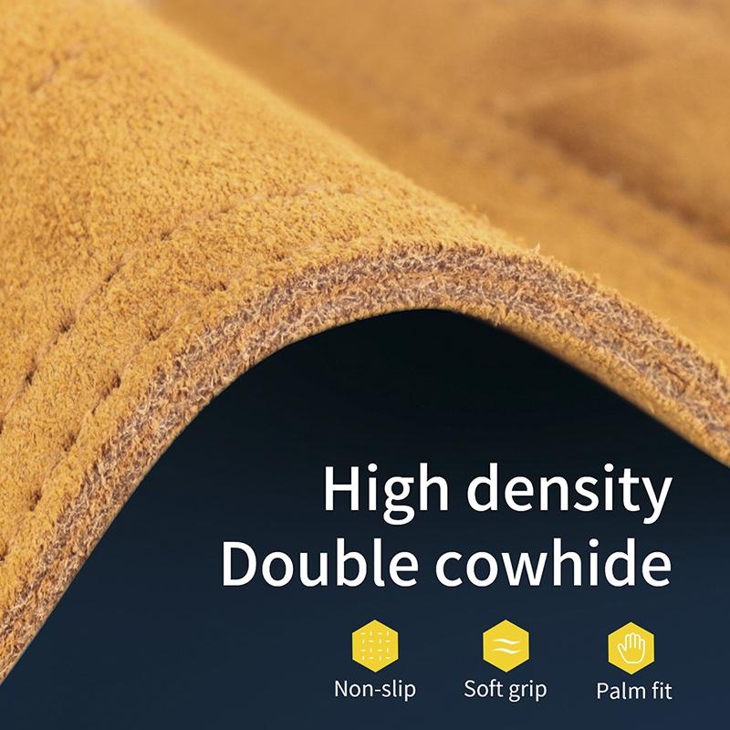 Cowhide Weight Lifting Gloves Heavy Duty Straps With Wrist Support For Powerlifting Deadlifts Adjustable Padded Bodybuilding