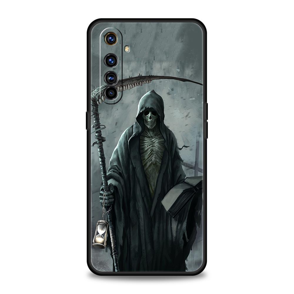 Skull Skeleton Grim Reaper Case For Realme 12 11 10 9 8 5G 7 6 GT5 GT3 GT2 Pro Plus C21 C25 C35 Realme GT Neo 2 3 3T 5 Cover