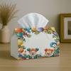 2D Flat,1pc Tropical Carnival - Playful Circus Tissue Box - Balloon Clown Border Rectangle Design, Multi-Use for Living Room, Car, Desktop | Indoor/Ou