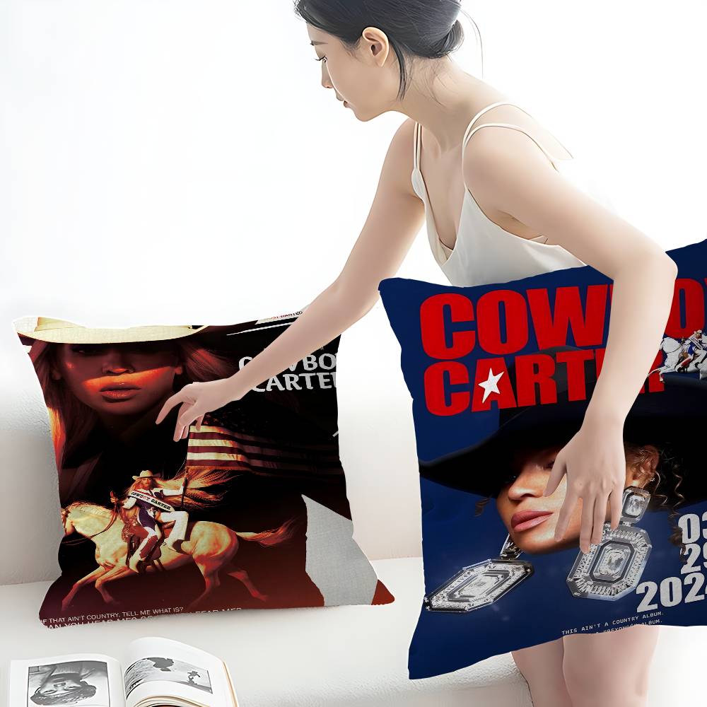 B-Beyonce Cowboy Carter Singer Maple Design Cushion Cover Happy Autumn Harvest decor Holiday Decorati Pillow Cover